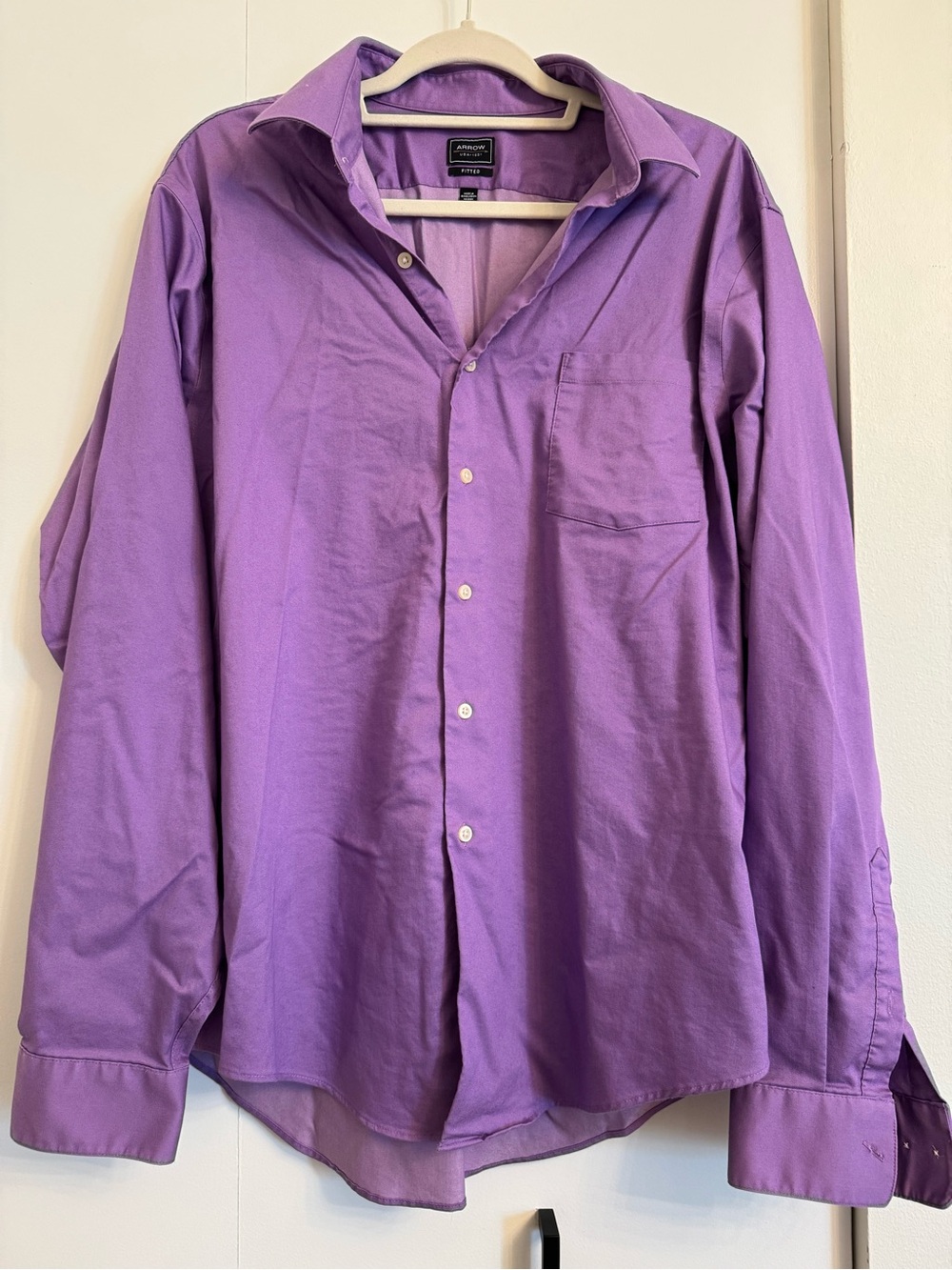 Arrow Lilac/Purple Men's Dress Shirt - Button-Front